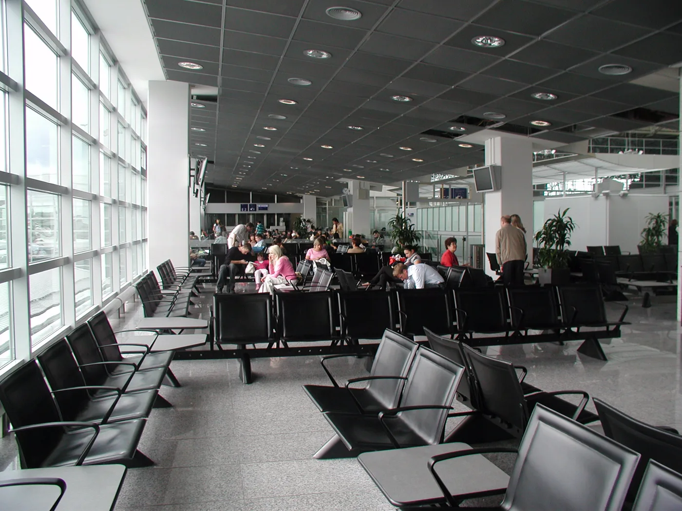 Wartebereich am Flughafen Frankfurt
